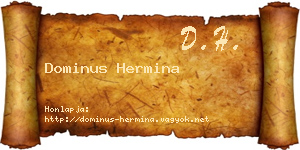 Dominus Hermina névjegykártya